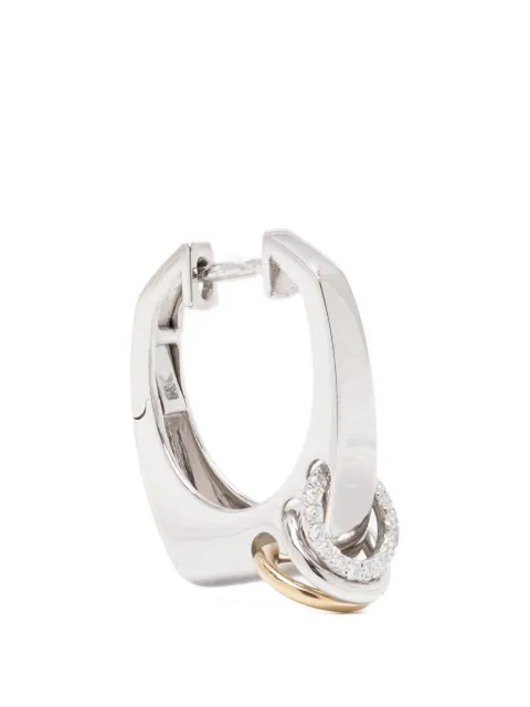Rainbow K diamond 14K gold earrings Silver E031