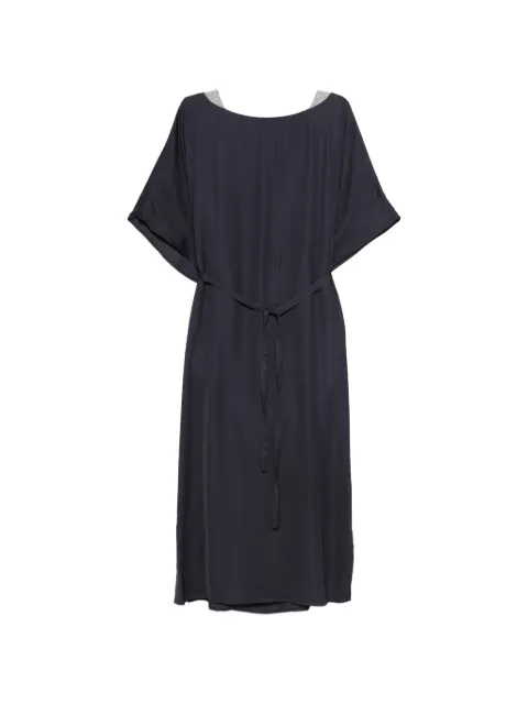 Peserico embellished tie dress Blue E02382A01940