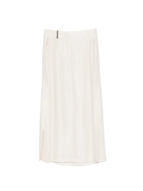 Peserico side-slit midi skirt Neutrals P05143Z01921
