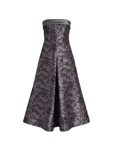 Alberta Ferretti sequin-embellished strapless midi dress Grey AEF262U04386647