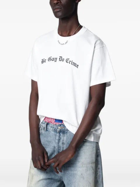 DAGGER print-detail round-neck T-shirt White 80002BCO