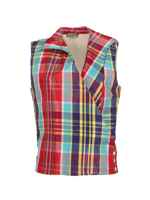 Gianfranco Ferré Pre-Owned 2019 tartan-pattern vest Neutrals B1602020