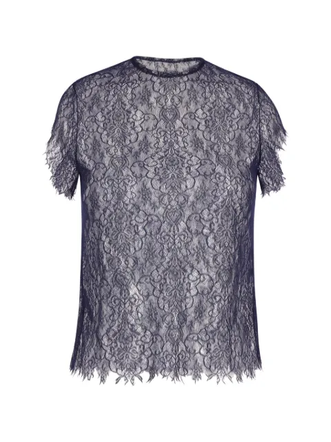 PAULINE DUJANCOURT lace-embroidered T-shirt Blue A144NB