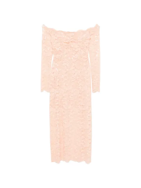 Rabanne floral-lace long-sleeve midi dress Pink 26PJR0237PA0170