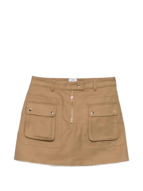 Casablanca flap-pocket mini skirt Neutrals WSS26SK20702