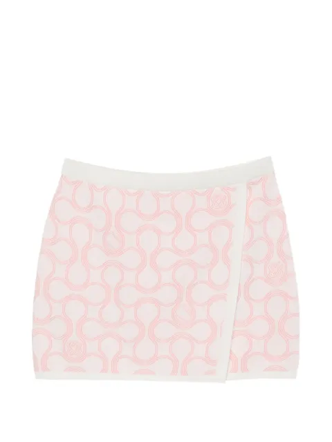 Casablanca geometric print wrap skirt White WSS26KW128401
