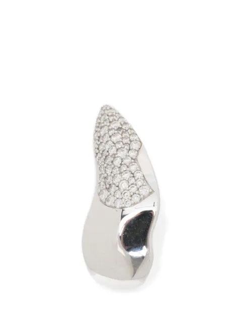 Rainbow K large shark diamond earring Silver E049WG