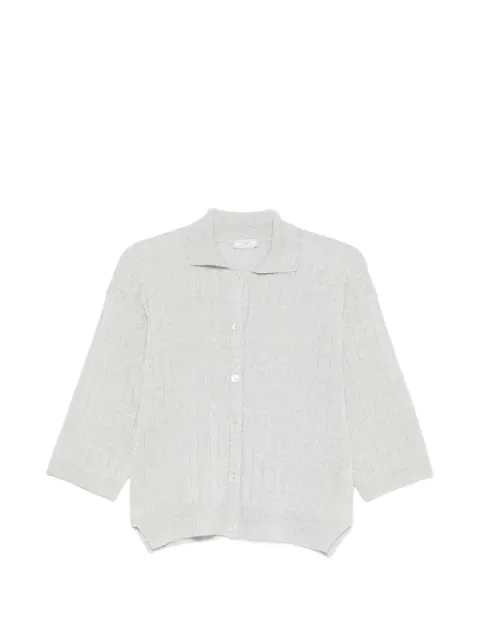 Peserico ribbed-knit cardigan Grey M99152F1209386