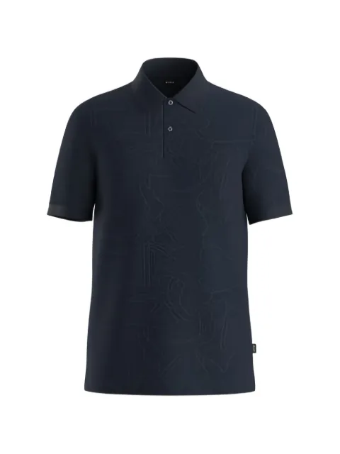 BOSS floral polo shirt Blue 50558855