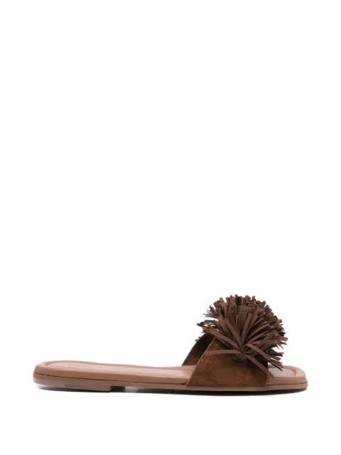 Inuikii Fringes Flower suede sandals Brown 10140030031150