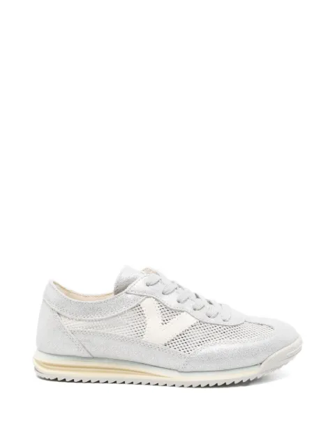 Victoria perforated-detail leather sneakers Grey 1158107