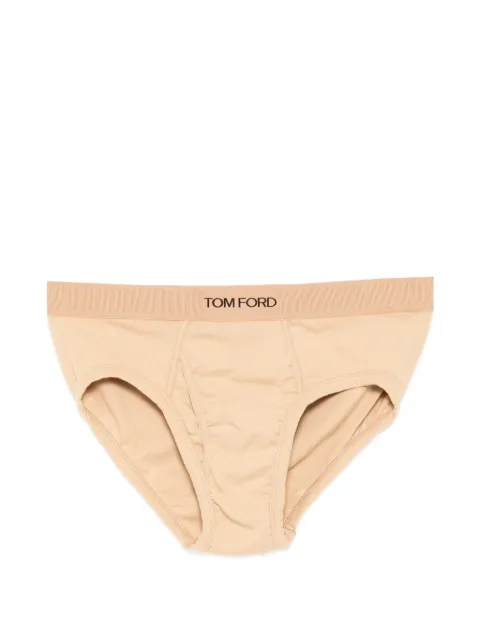 TOM FORD logo-waistband jersey briefs Neutrals T4LC12040