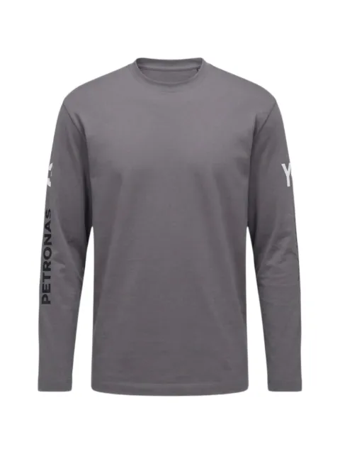 Y-3 x Mercedes Chaos long-sleeve graphic-print T-shirt Grey KS4840