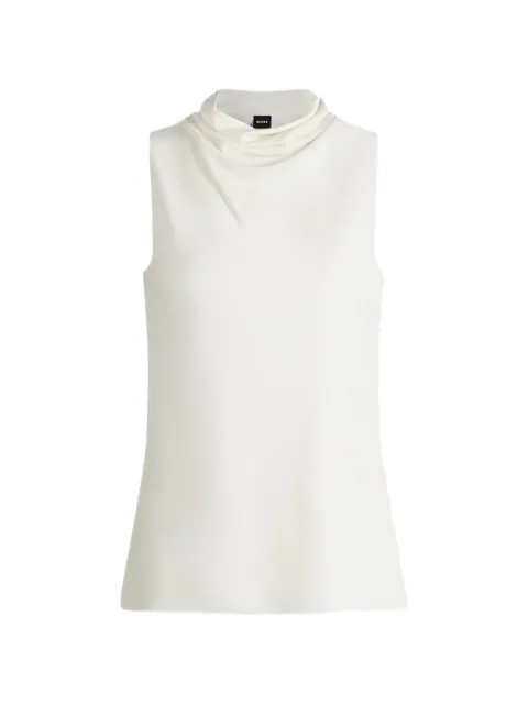 BOSS cowl-neck sleeveless top Neutrals 50559028