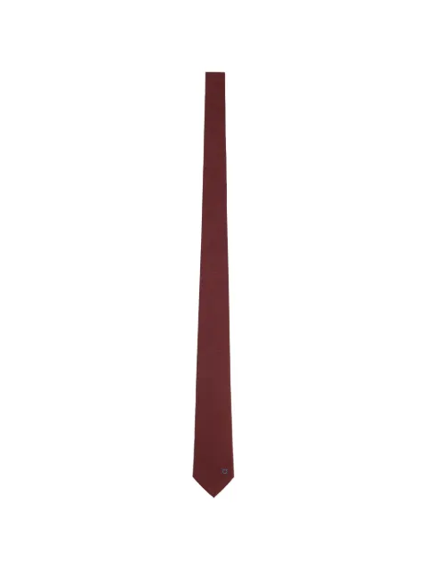 Ferragamo Gancini-detail tie Red 789398