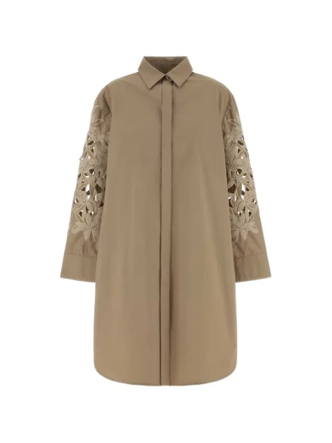 Agnona poplin floral dress Neutrals TR1113LU2114