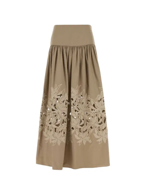 Agnona floral cut-out skirt Neutrals TG1105LU2114