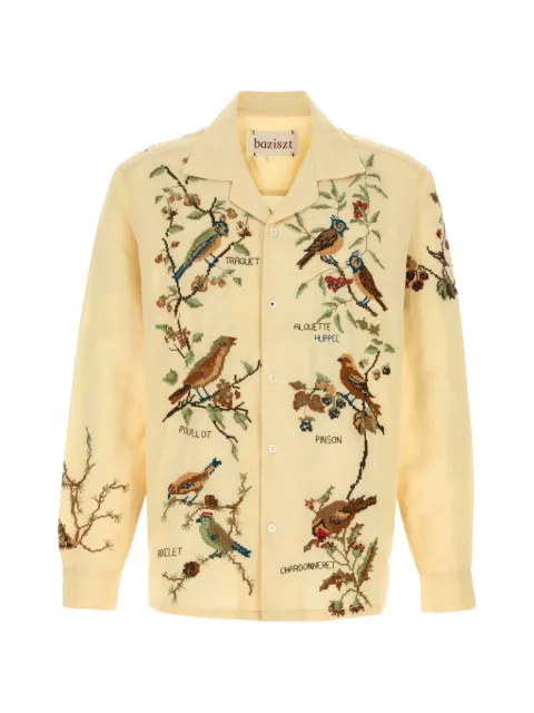 Baziszt avian floral shirt Neutrals SR06096