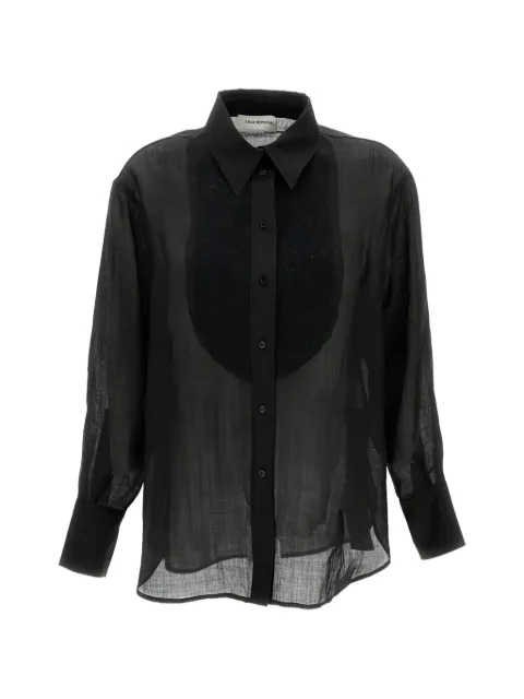 True Royal embroidered shirt Black TRT191F17001