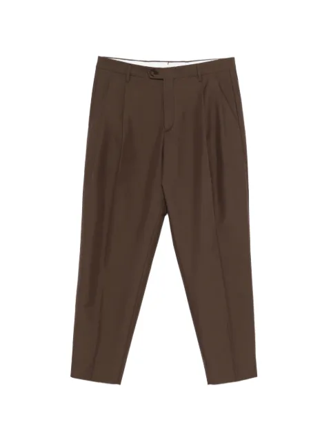 Briglia 1949 Arnos pleated pressed-crease trousers Brown ARNOS30012600046MORO