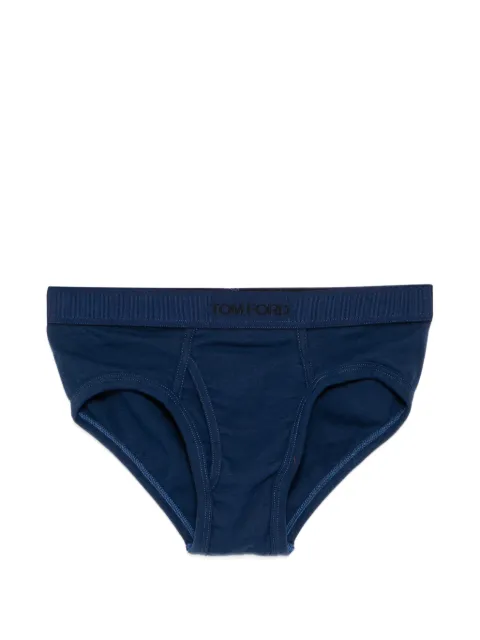 TOM FORD logo-waistband jersey briefs Blue T4LC12040