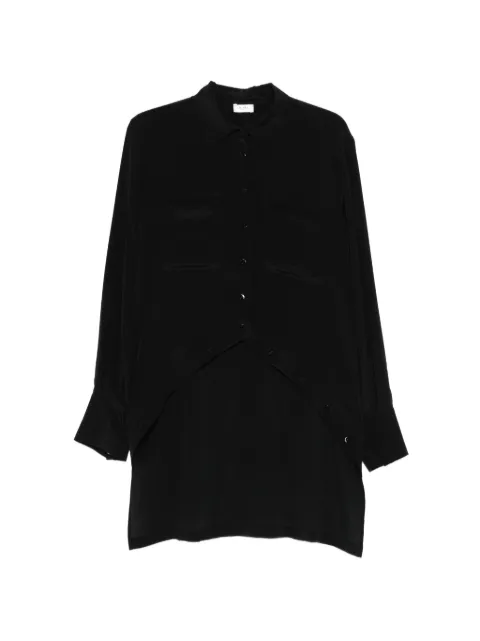 DI.LA3 PARI' asymmetric-hem shirt Black C033