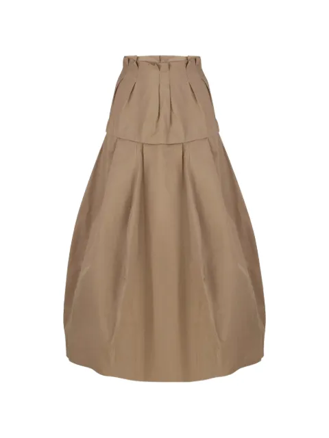 LITKOVSKA pleated palloncino midi skirt Neutrals S09MSS26
