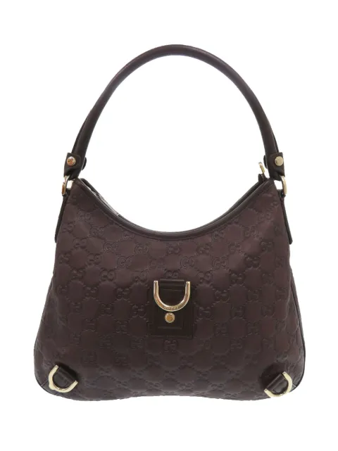 Gucci Pre-Owned 2000-2015 Guccissima Abbey D Ring shoulder bag Brown XTJMZ3690Y9Z5KHQ