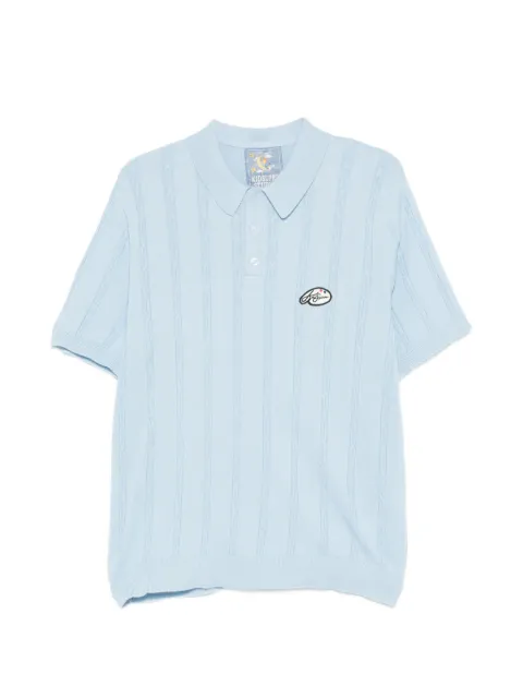 KidSuper embroidered striped polo shirt Blue SS26SW02