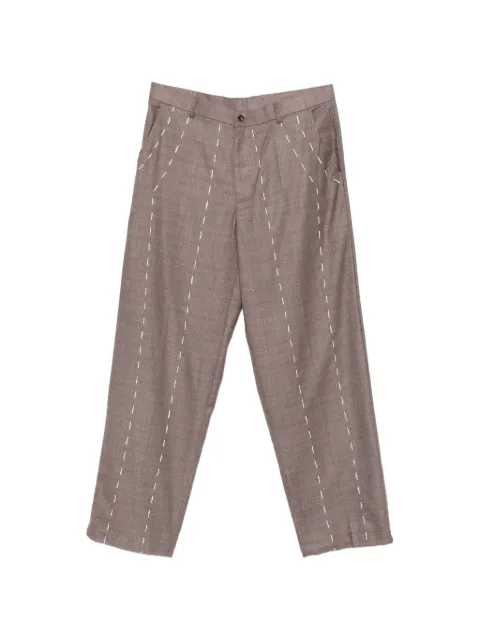 KidSuper dash plaid trousers Brown SS26SUB04