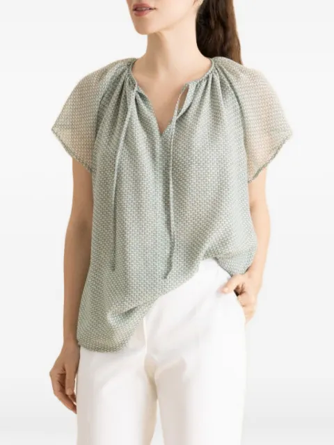 MAISON COMMON v-neck flutter-sleeve blouse Green 7211775510