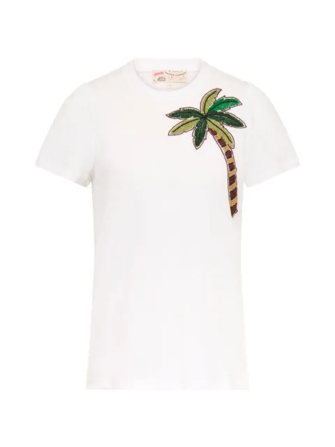 MAISON COMMON palm-tree embroidered T-shirt White 762411580