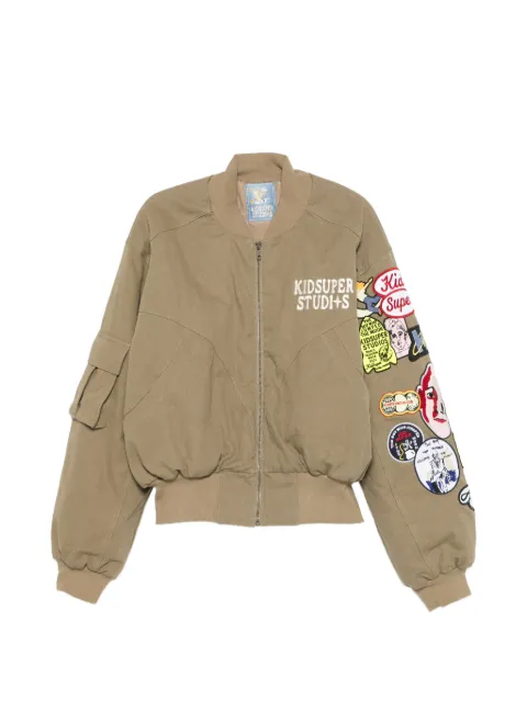 KidSuper patch pocket bomber jacket Neutrals SS26OW10