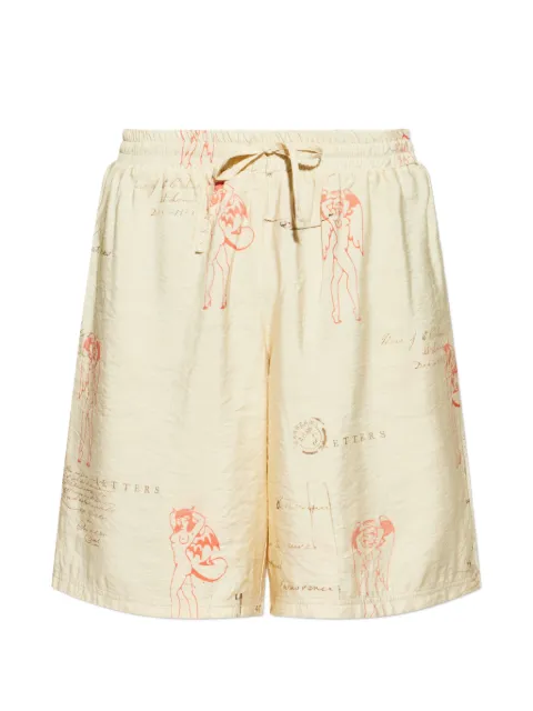 MISBHV printed drawstring shorts Yellow 260M301