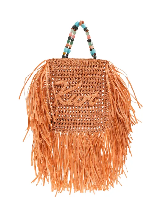 Kurt Geiger London mini tote fringe bag Orange 5568891999