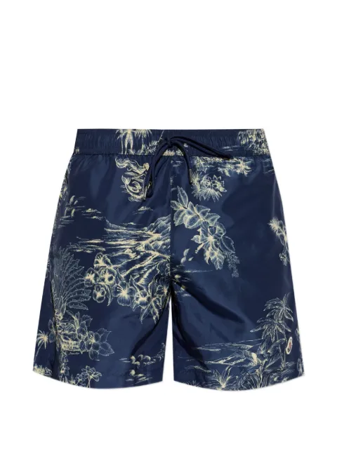 Moncler floral-print swim shorts Blue L10912C00012599HP