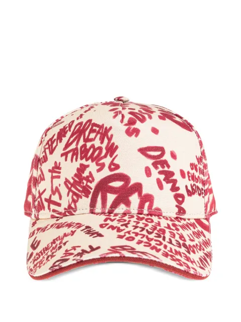 DSQUARED2 text-print baseball cap Neutrals BCW097300308745