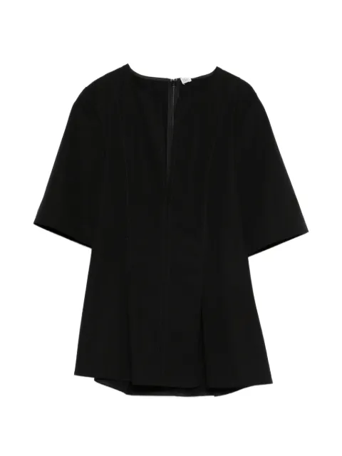 TOTEME slit-detail flared blouse Black 262WRT0735FB0490001