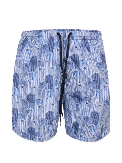 Drumohr drawstring slub-texture shorts Blue ICD99400