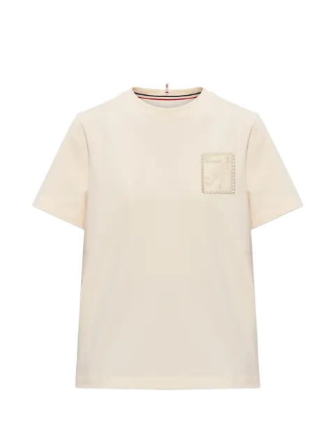 Moncler Grenoble embroidered-patch T-shirt Neutrals L10988C000068790F