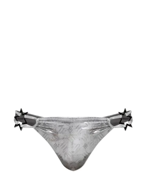 MISBHV star-appliqué bikini bottoms Silver 260W651