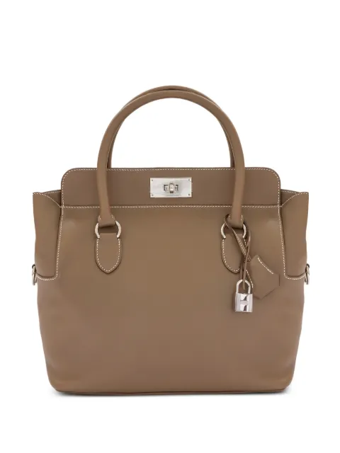 Hermès Pre-Owned 2010s Swift 26 Etoupe PHW Toolbox handbag Neutrals CSVM9058