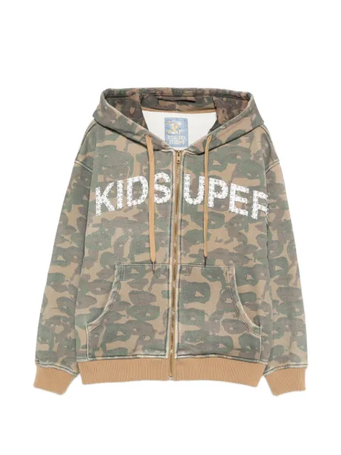 KidSuper camouflage hoodie Green SS26DH01