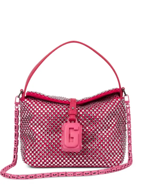 GCDS mini Mega Comma crystal-embellished G-Lock clutch bag Pink C1WWQR266M266