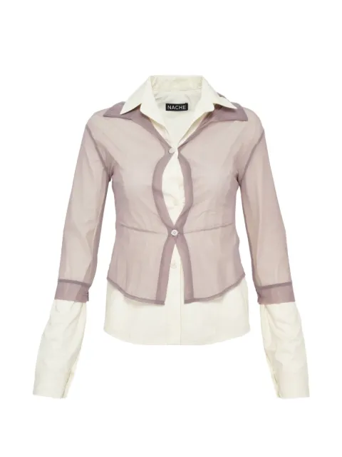Hache layered shirt Neutrals N2621RSH12LYW00LIGHTYELLOW