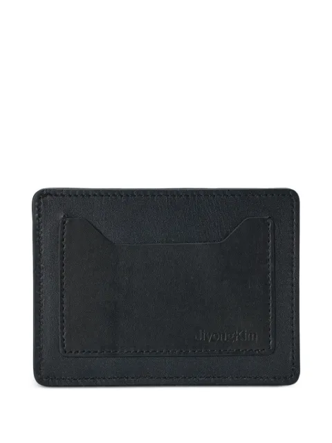 JiyongKim sun-bleached leather card holder Black JKESGB1400BLACK
