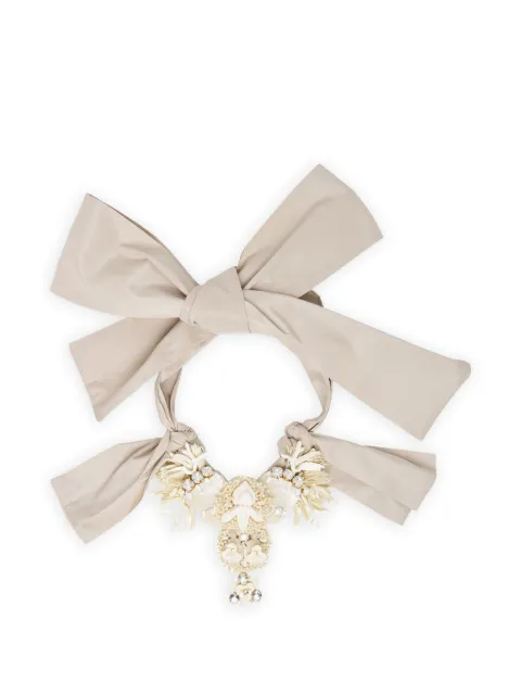 Biyan crystal-embellished necklace Neutrals ABSS260440001