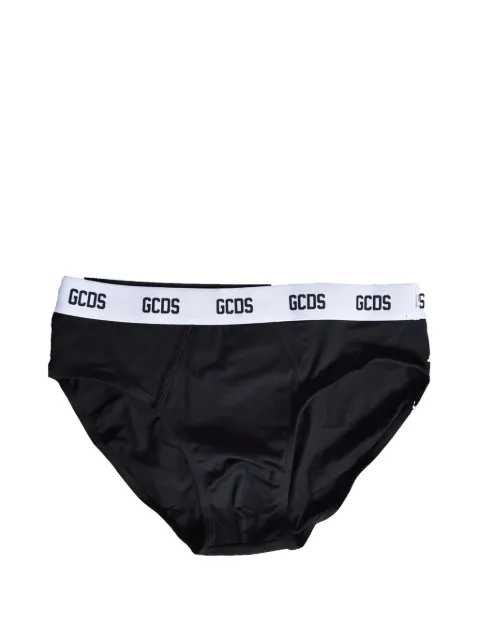 GCDS logo-waistband briefs Black Z0MEQU308J118052