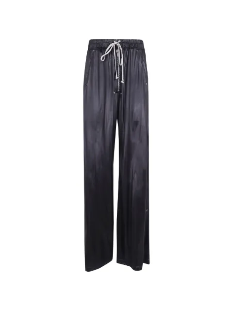 Rick Owens DRKSHDW coated drawstring wide-leg trousers Black DU01F4378JL