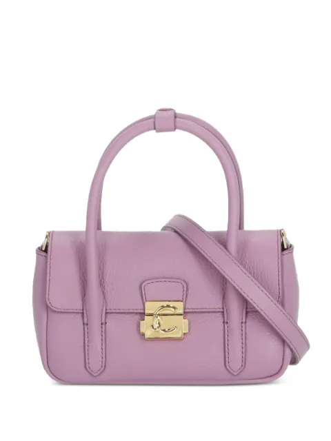 Coccinelle mini C-Me Lock leather tote bag Purple E5U4K580101